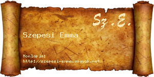 Szepesi Emma névjegykártya
